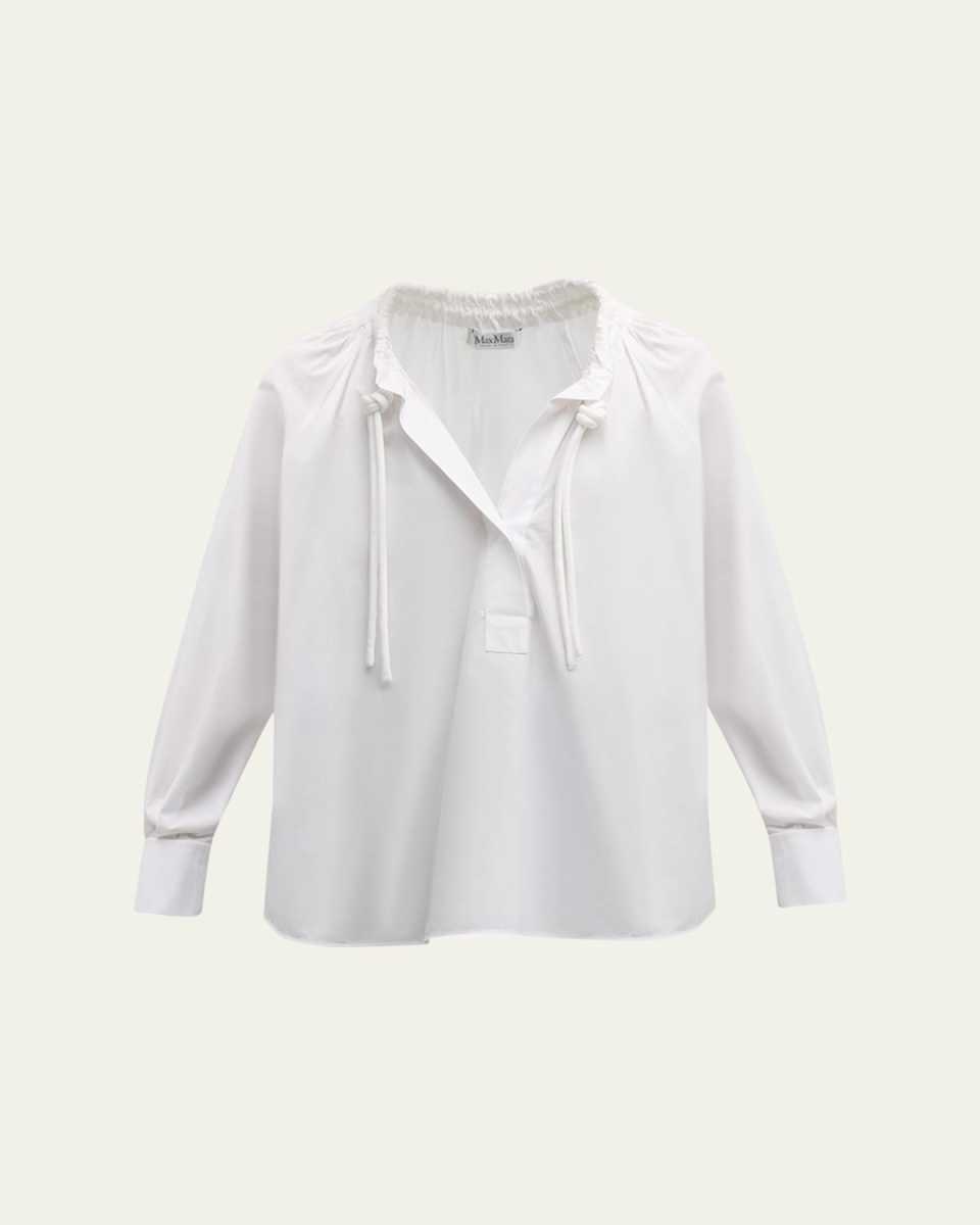 Ario Blouse with Cinched Collar
