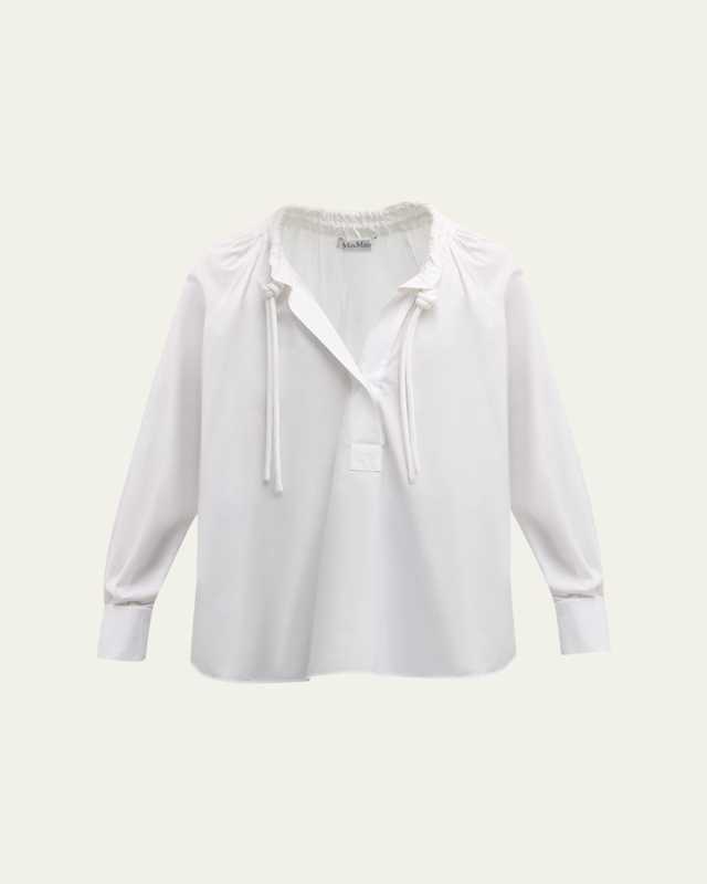 Ario Blouse with Cinched Collar