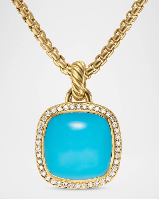 Albion Enhancer with Gemstones and Diamonds in 18K Gold, 15mm
