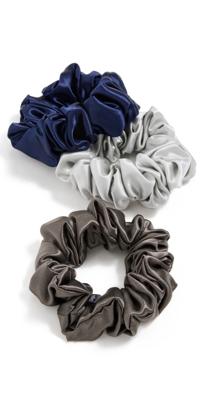 Slip Scrunchies Large Set of 3 Midnight
