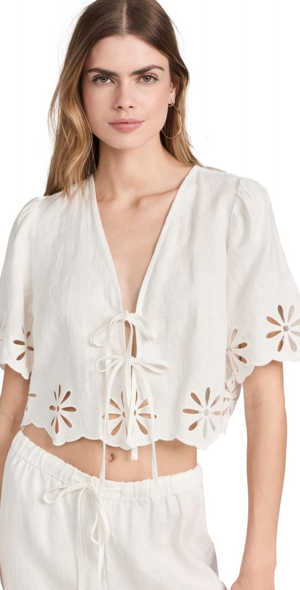 RAILS Pari Blouse White Eyelet