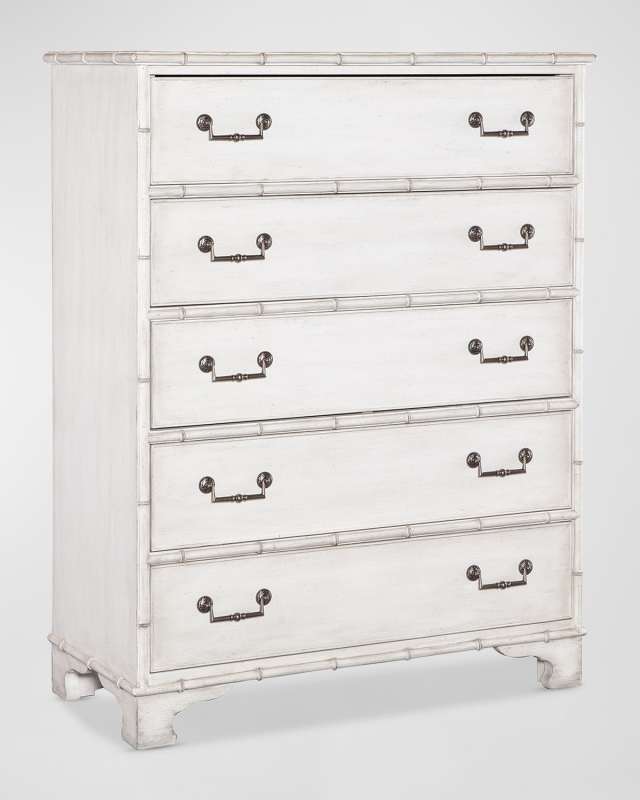 Charleston White 5-Drawer Chest