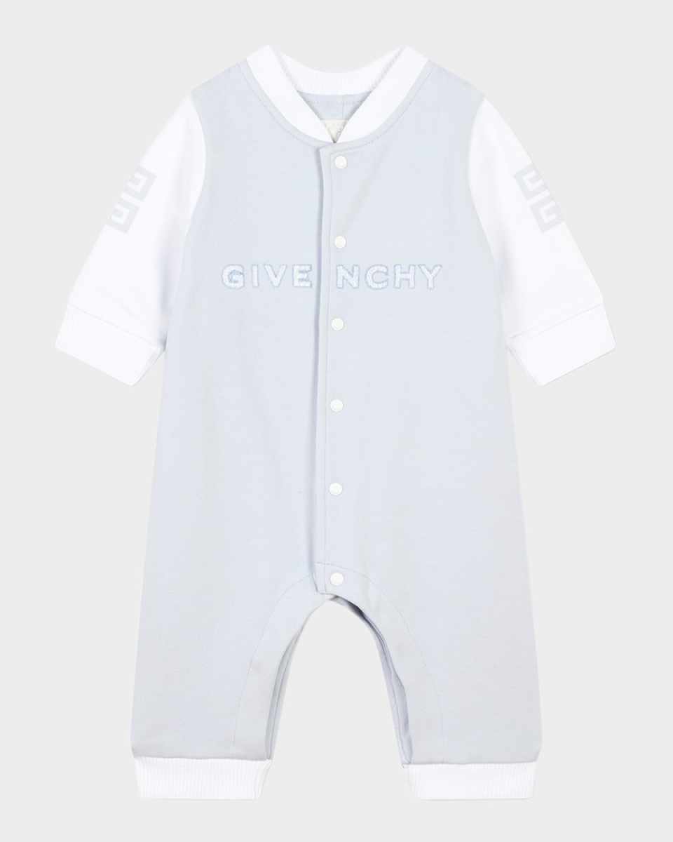 Kid's Embroidered Logo-Print Coverall, Size 3M-6