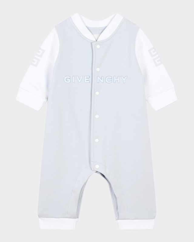 Kid's Embroidered Logo-Print Coverall, Size 3M-6