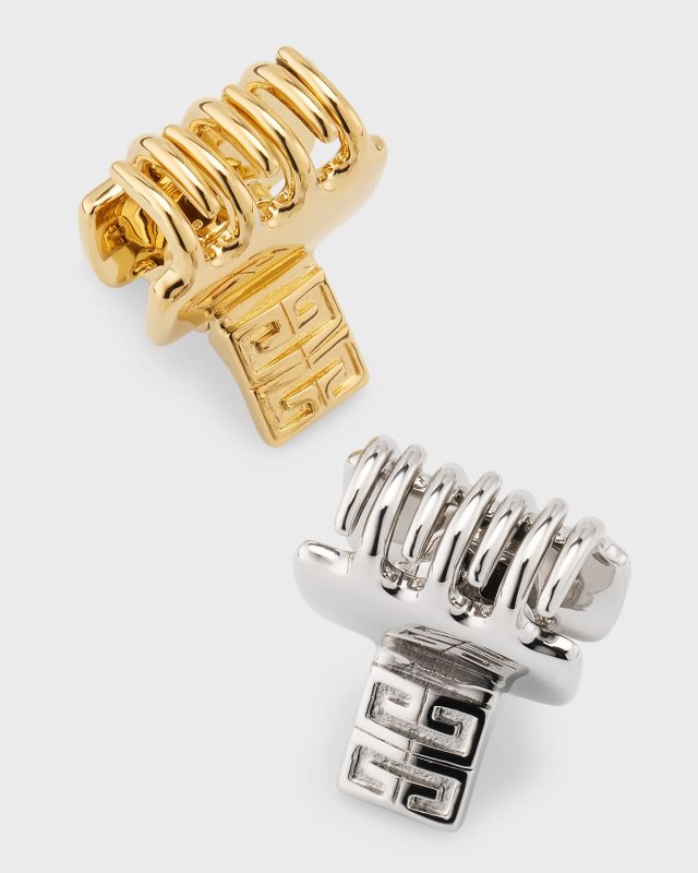 4G Golden & Silvery Small Jaw Hair Clip Set