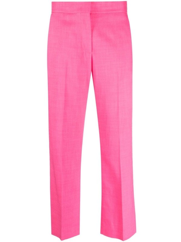 high-waist cropped trousers