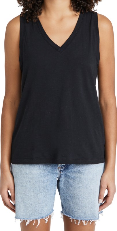 Madewell Whisper Cotton V-Neck Tank Optic White