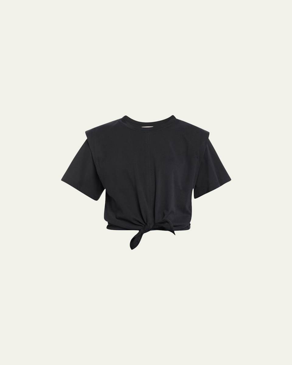 Zelikia Tie-Front Jersey Tee