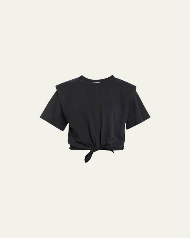 Zelikia Tie-Front Jersey Tee