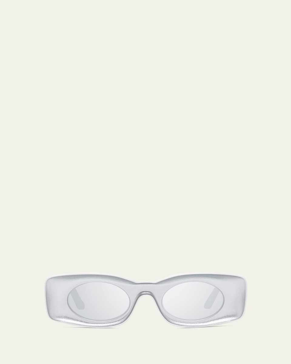 Two-Tone Acetate Inset Oval Sunglasses