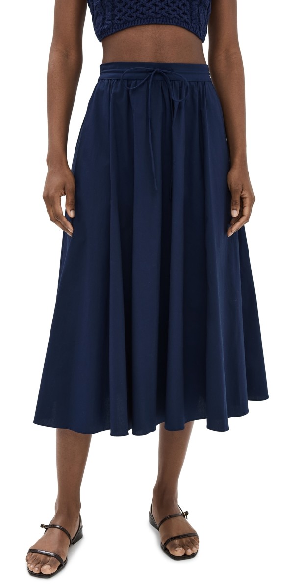 STAUD Eden Skirt Navy