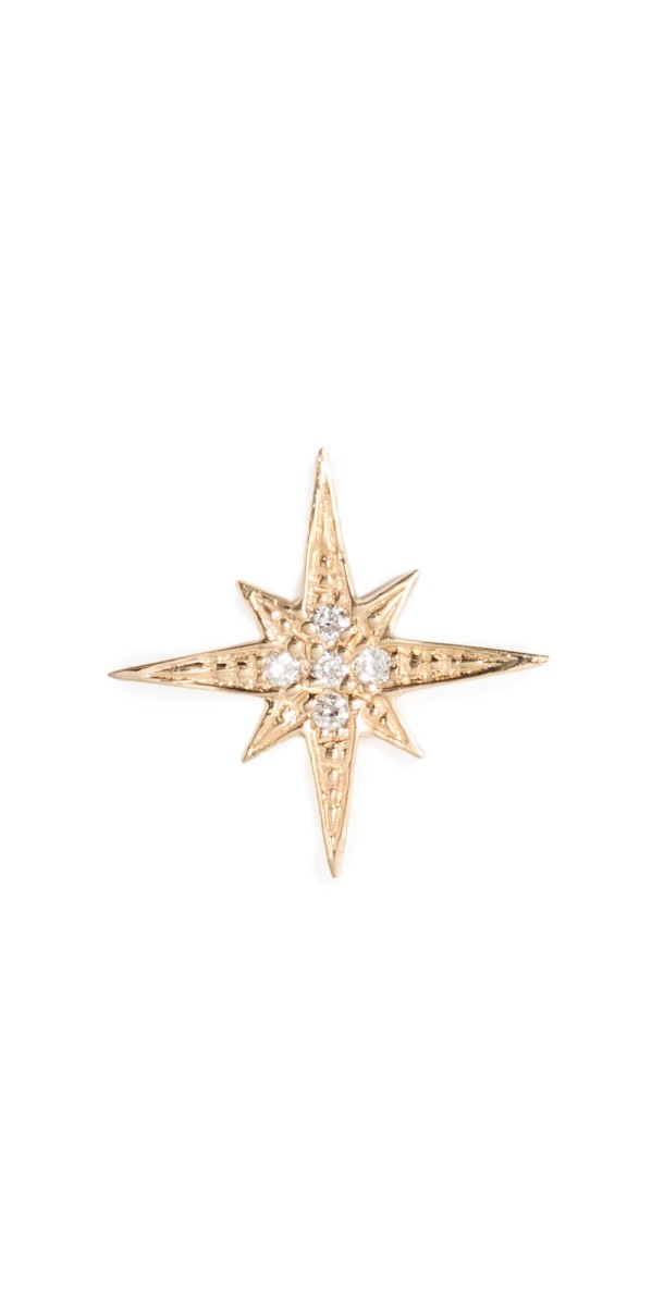 Sydney Evan 14k Small Starburst Stud Gold