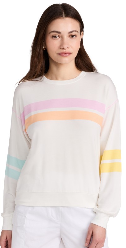PJ Salvage Stripe Pullover Ivory