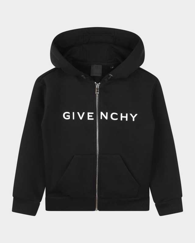 Kid's Logo-Print Zip-Front Hoodie, Size 14