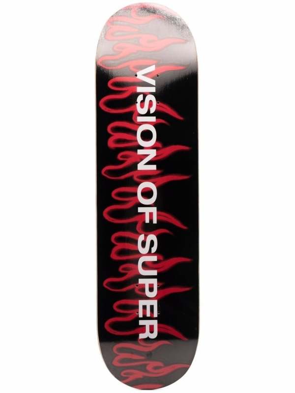 Flames wood skateboard