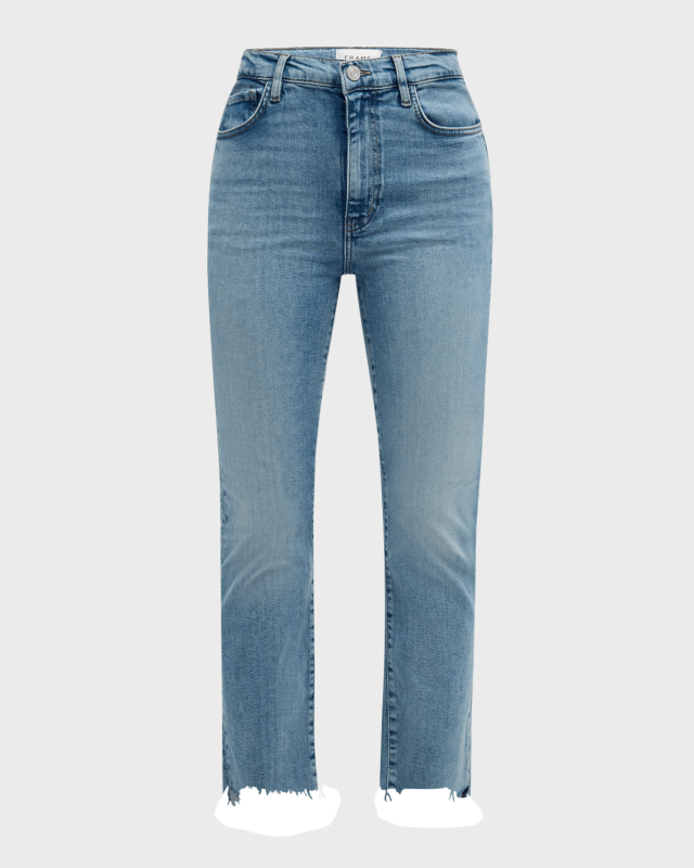 Le High Straight Corkscrew Hem Jeans