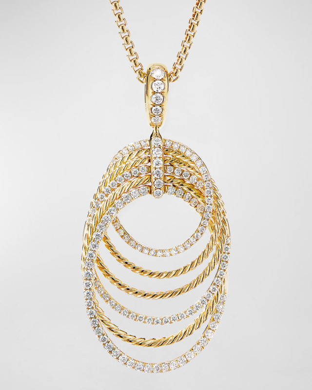 Origami 18k Pendant Necklace w/ Diamon