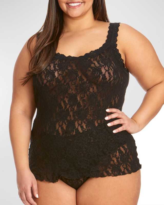 Plus Size Scoop-Neck Lace Chemise