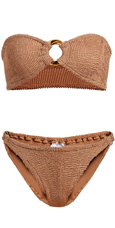 Hunza G Gloria Bikini Metallic Cocoa
