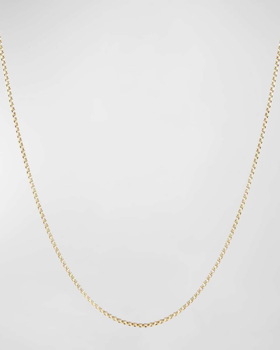 Box Chain Necklace with Spiritual Bead Clasp