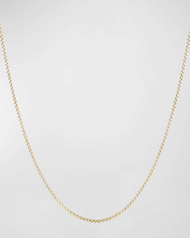 Box Chain Necklace with Spiritual Bead Clasp