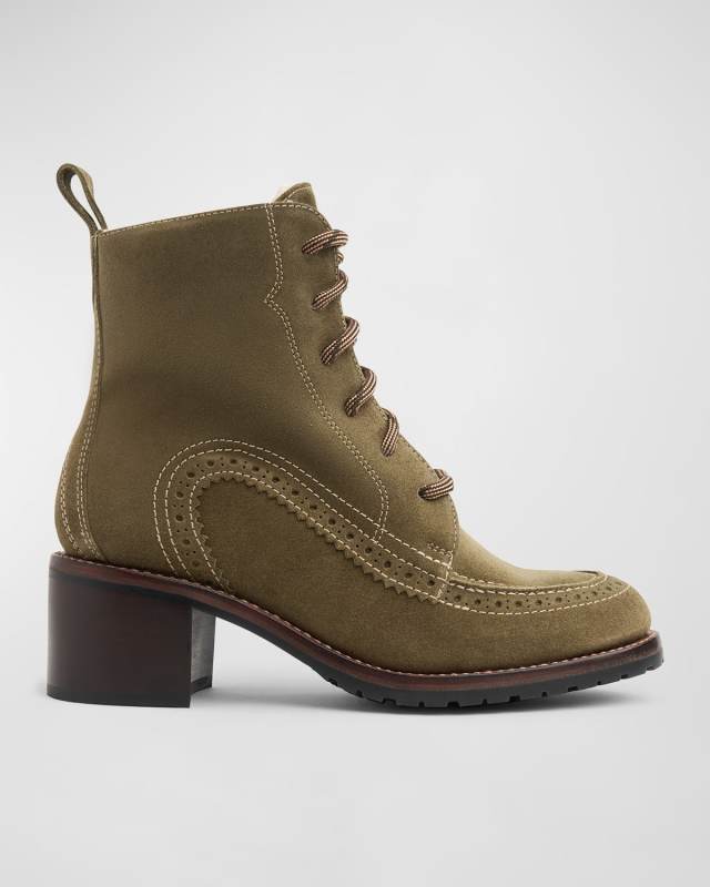 Miss Esme Suede Lace-Up Ankle Boots