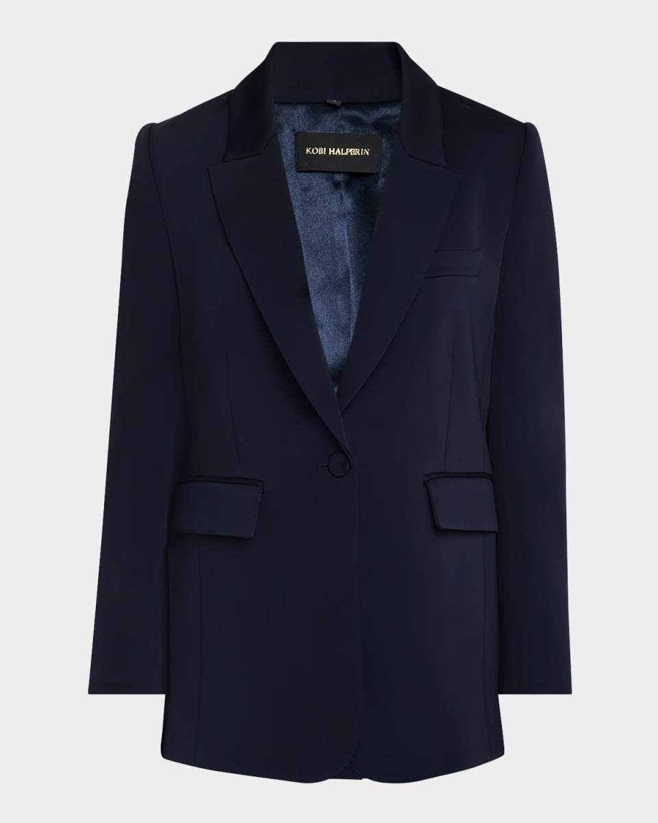 Berlin Single-Button Stretch Viscose Jacket