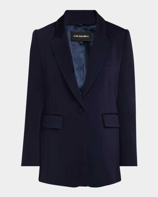 Berlin Single-Button Stretch Viscose Jacket