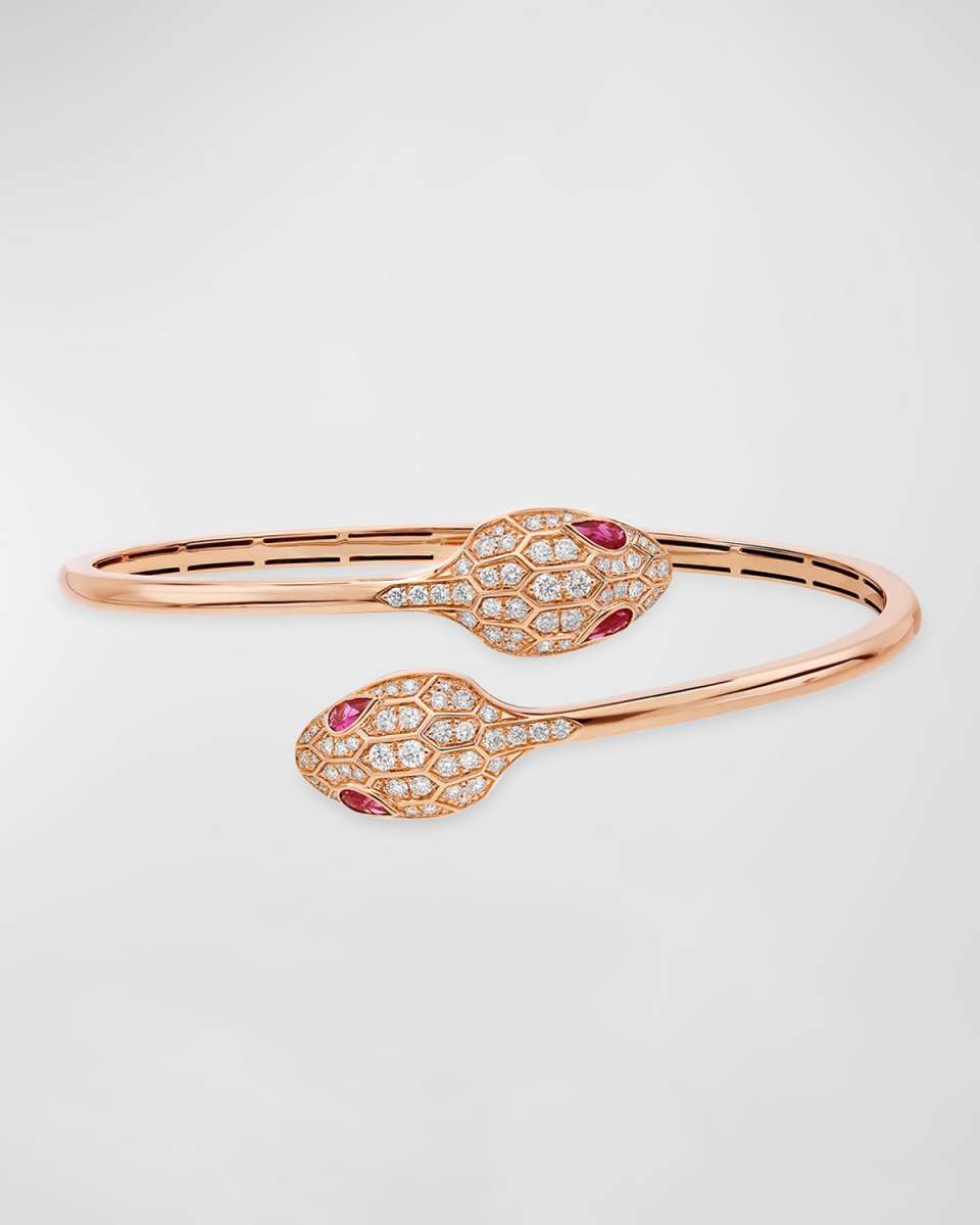 Serpenti Bypass 18K Rose Gold Diamond Bracelet