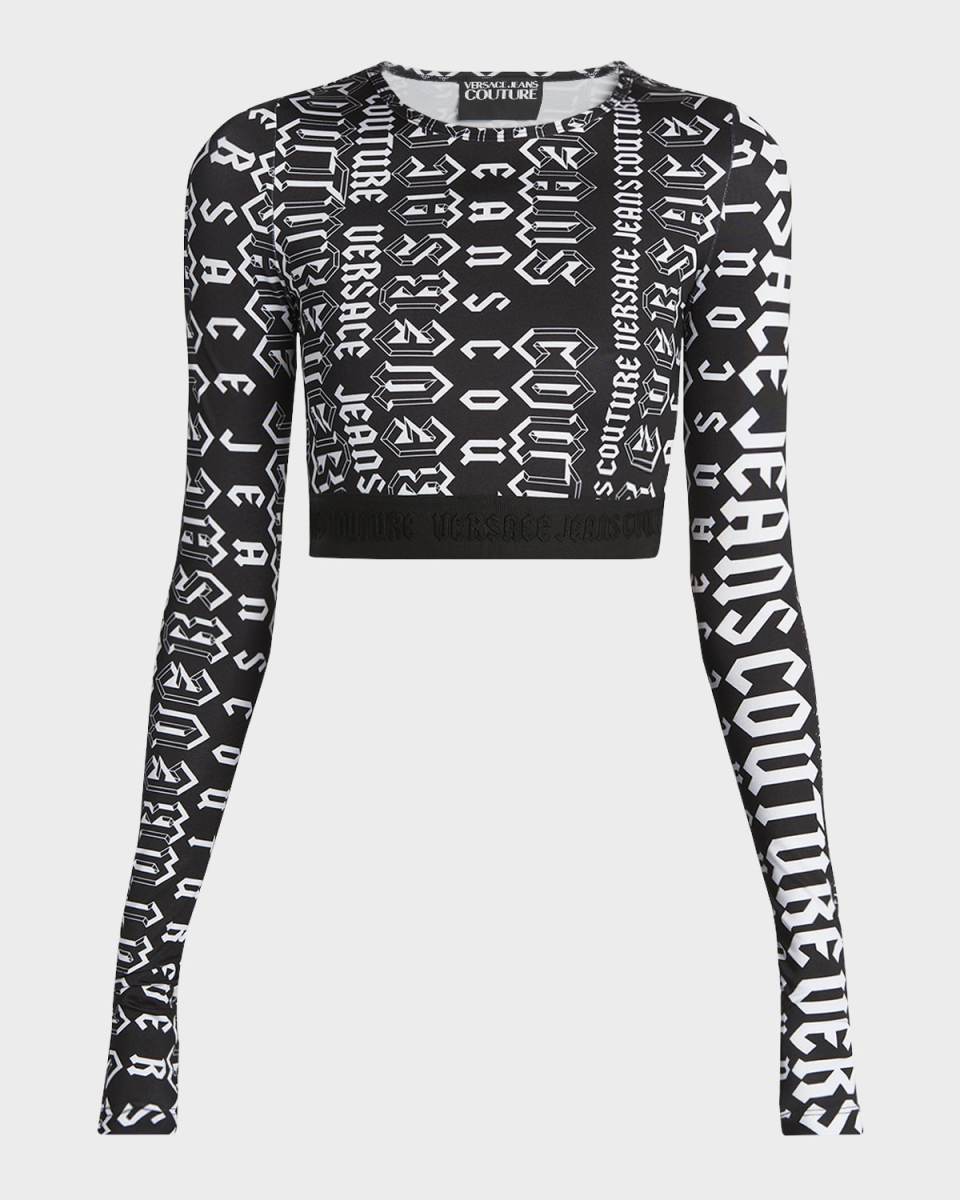 Long-Sleeve Stretch Logo Top