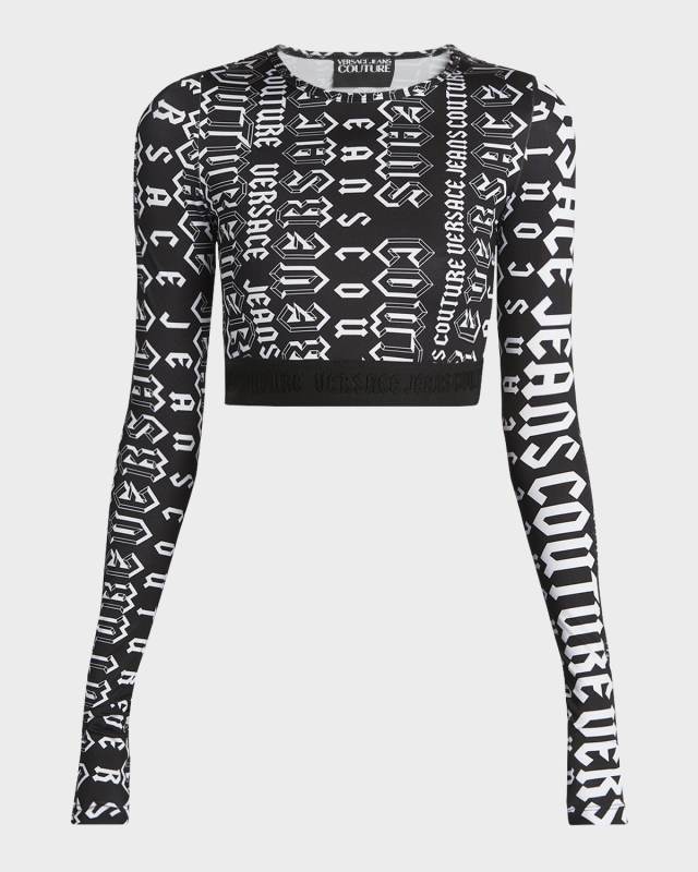 Long-Sleeve Stretch Logo Top