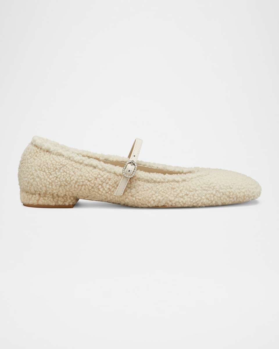 Lennox Shearling Mary Jane Ballerina Flats