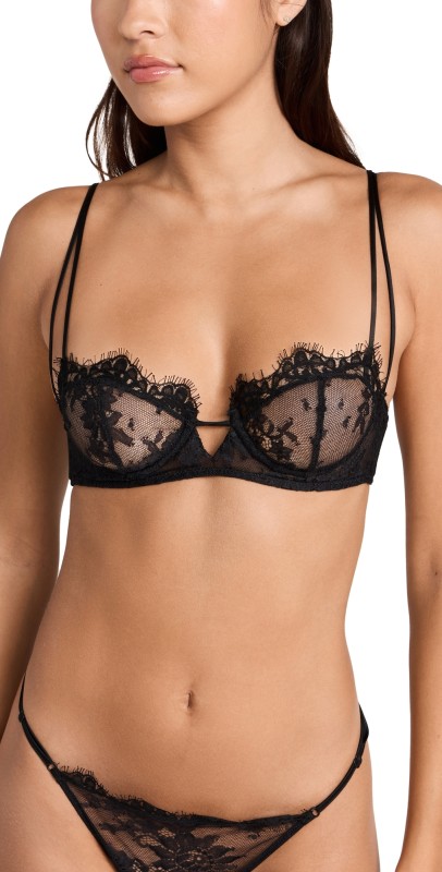 Kiki De Montparnasse Jolie Balconette Bra Black