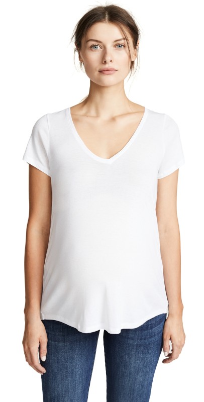 HATCH The Fitted Vee Tee White
