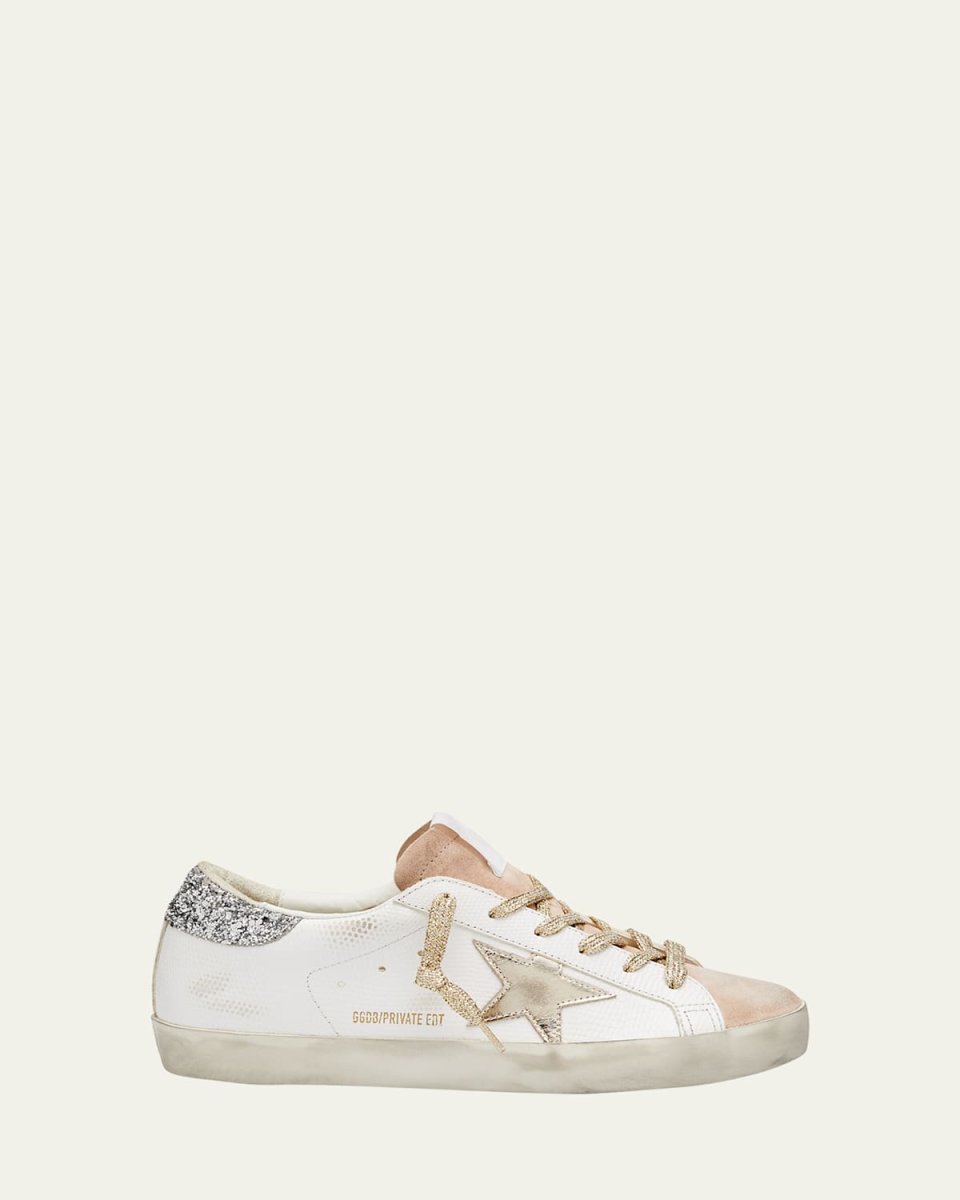 Superstar Lizard Glitter Low-Top Sneakers
