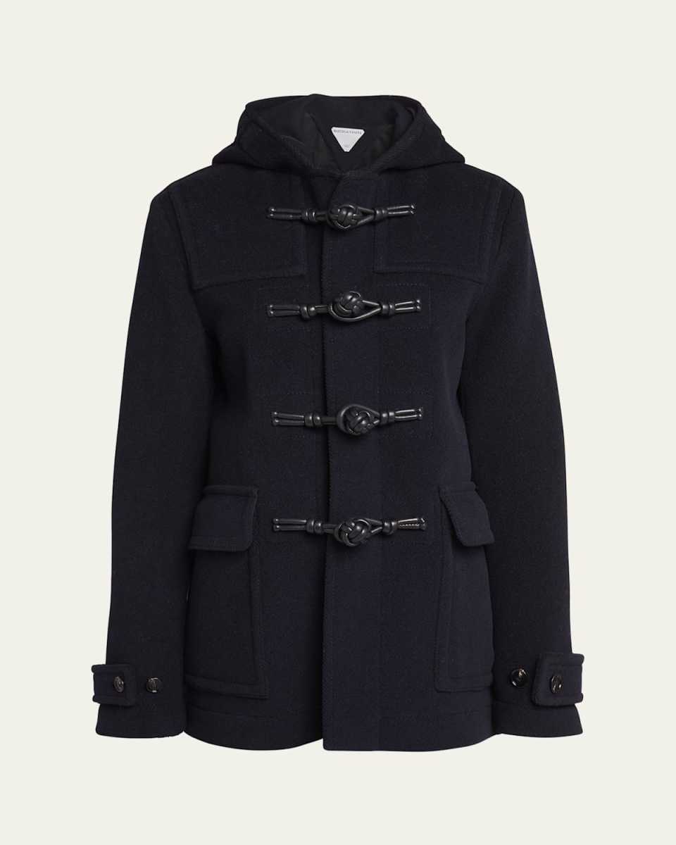 Knotted Wool Hood Coat