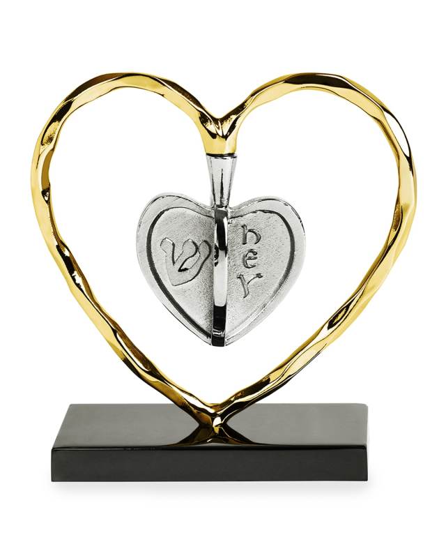 Heart Dreidel Hanukkah Decoration