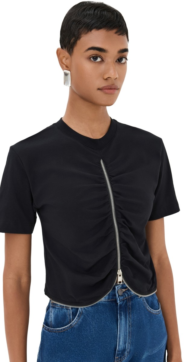 MSGM Zipper Tee Black