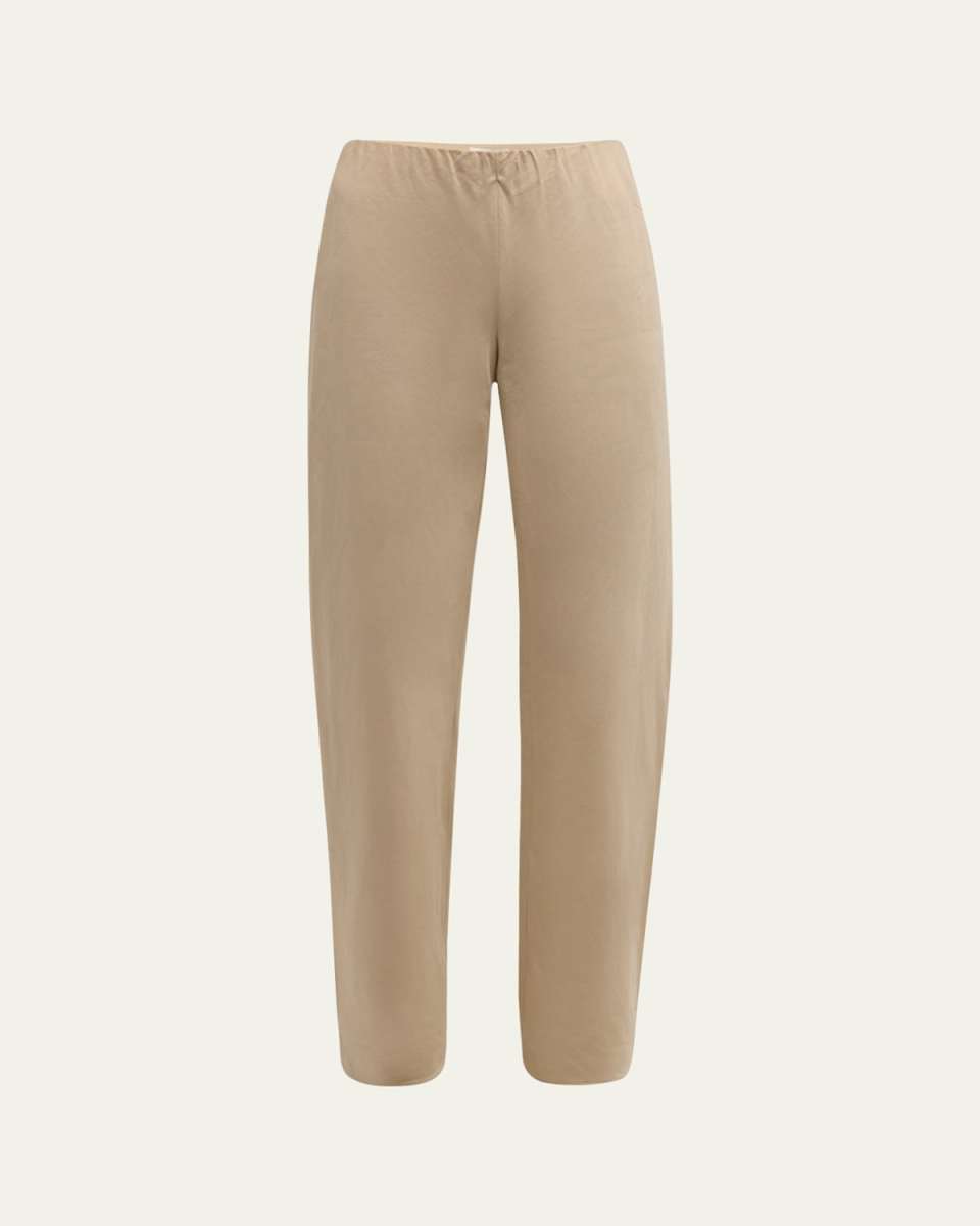 High-Waist Cotton Bias Pants