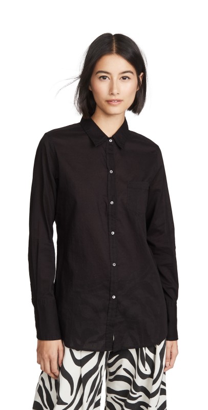 Nili Lotan Cotton Voile Shirt Ivory