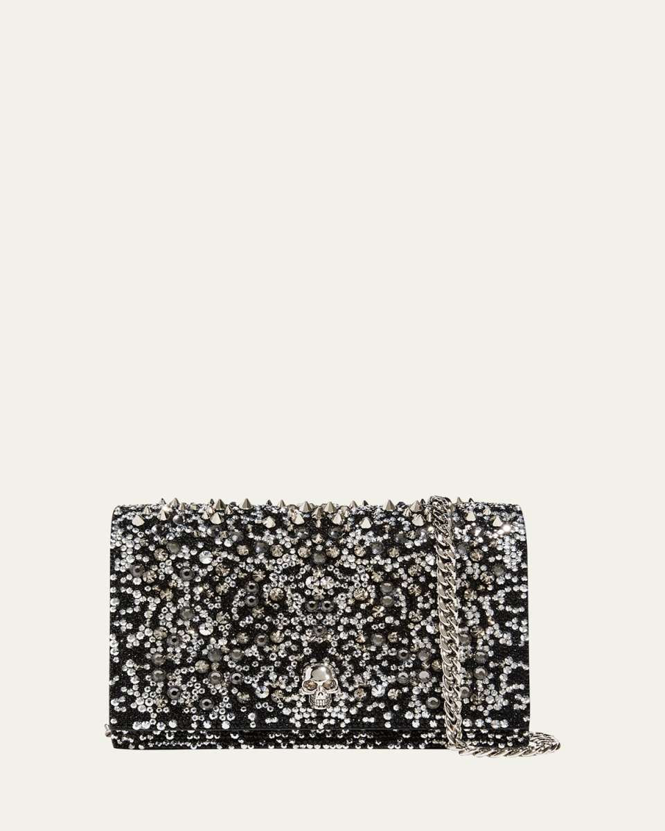 Skull Mini Crystal Chain Crossbody Bag