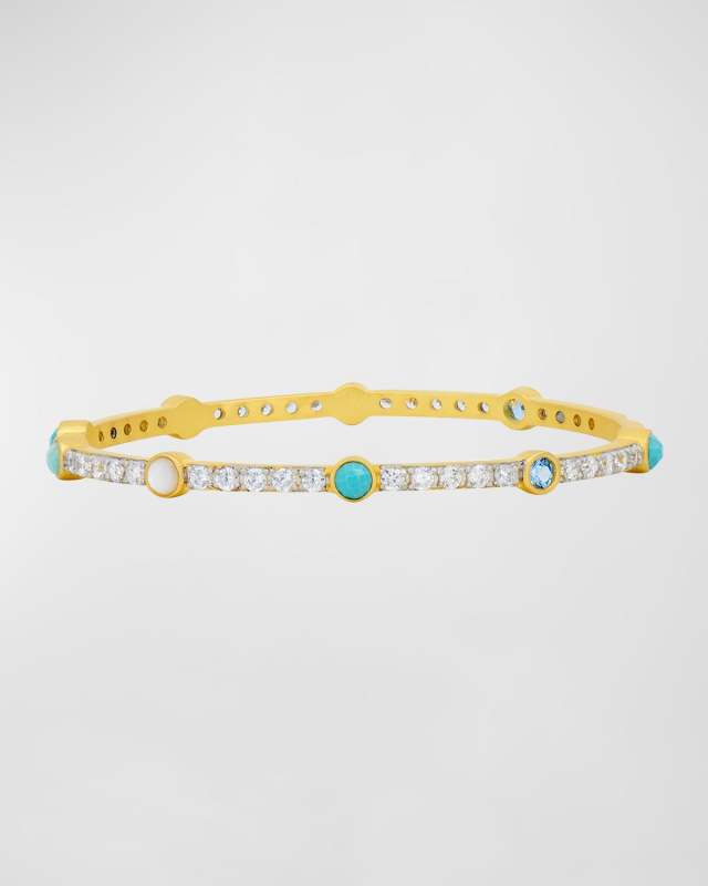 Shades of Hope Cuff with Mother-of-Pearl and Turquoise