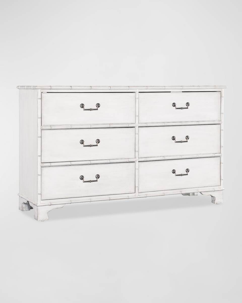 Charleston White 6-Drawer Dresser