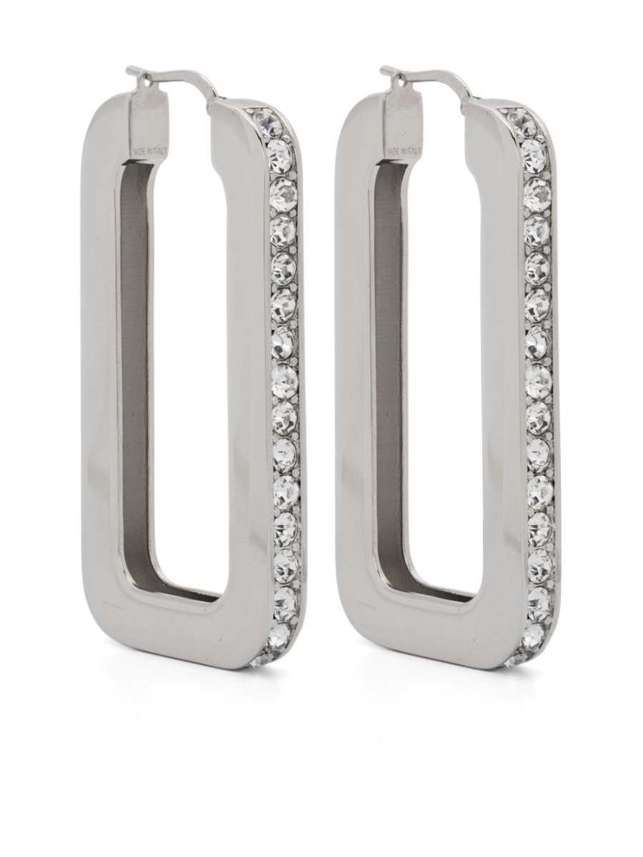 logo-engraved earrings