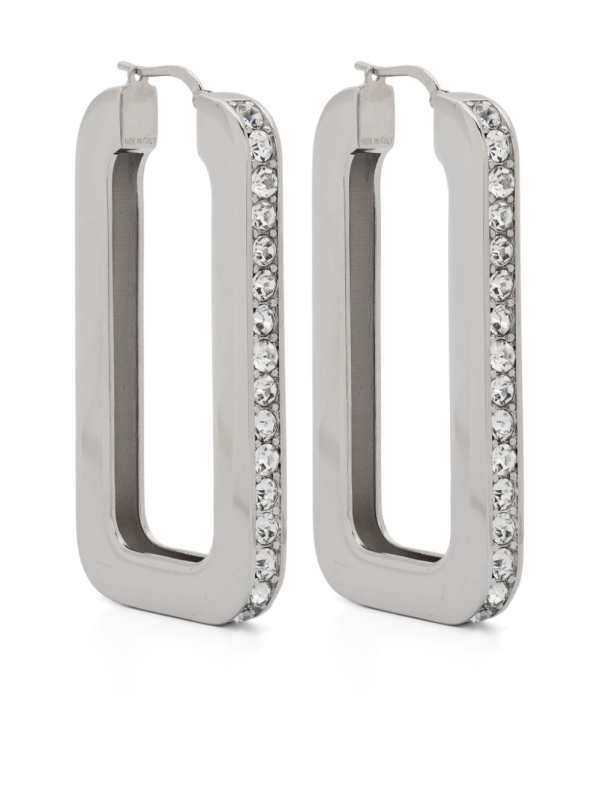 logo-engraved earrings