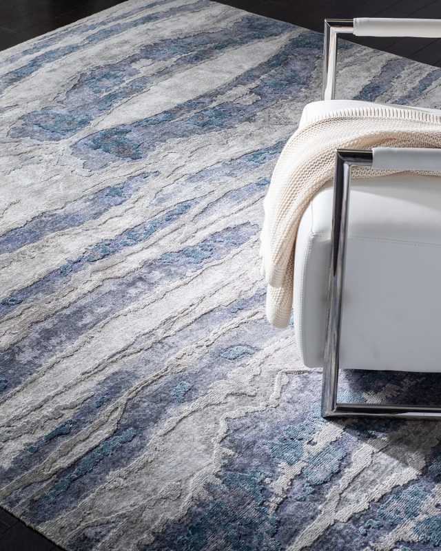 Blue Dune Hand-Knotted Rug, 6' x 9'