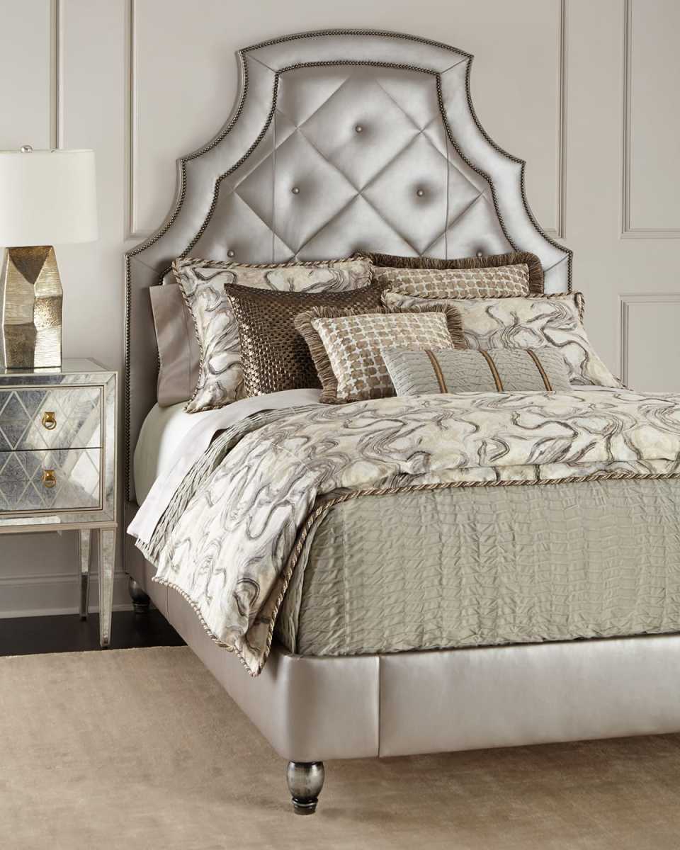 Bambi Quilted-Leather King Bed
