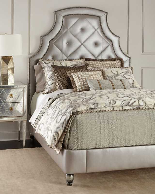 Bambi Quilted-Leather King Bed