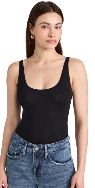 Wolford Ribbed Bodysuit Black