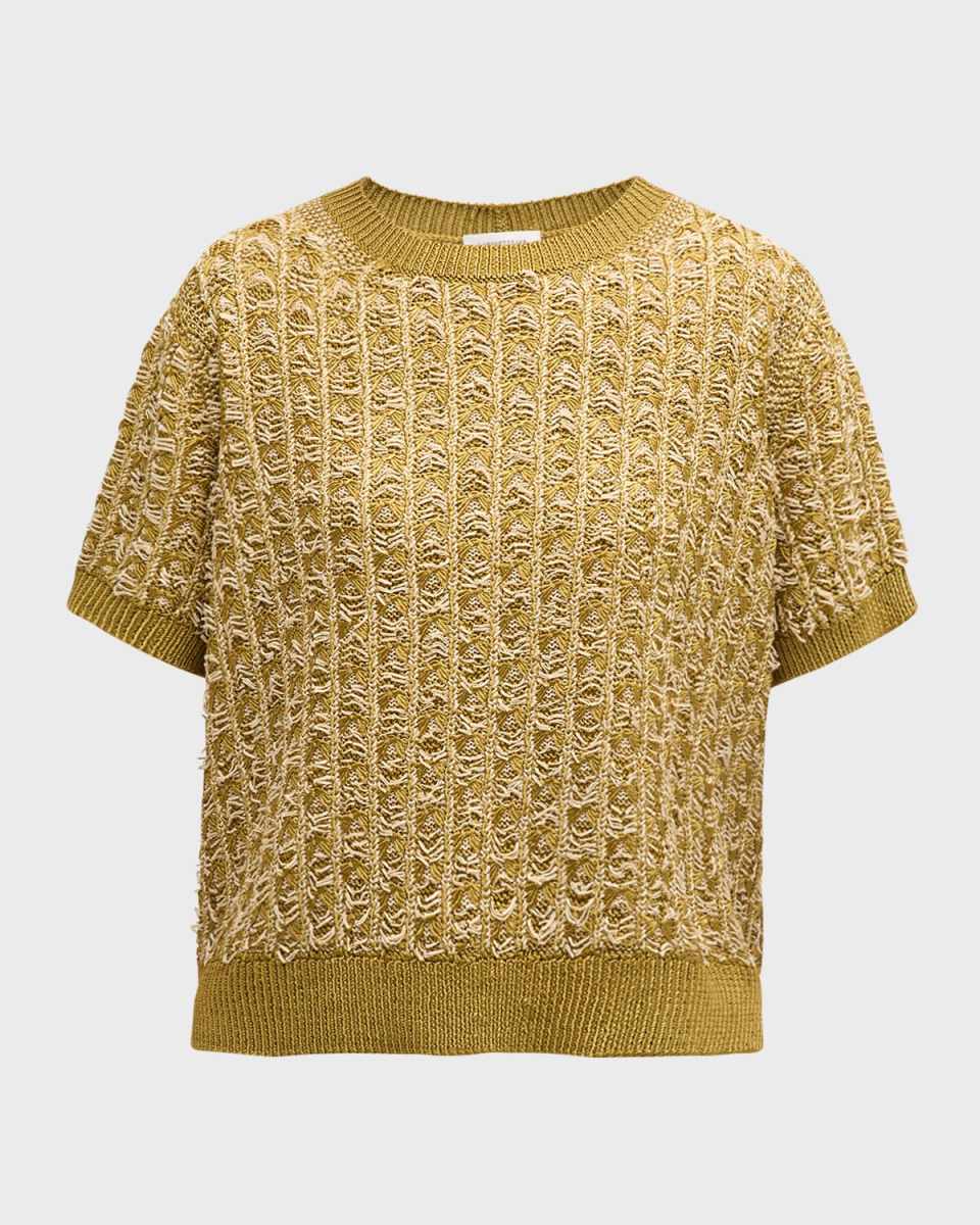 Textured Stitch Crewneck Sweater
